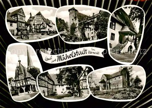 AK / Ansichtskarte  Michelstadt Marktplatz Schloss Rathaus Kirche Michelstadt