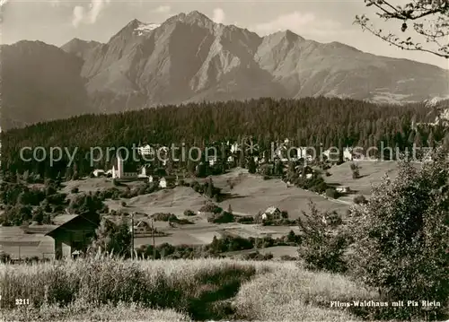 AK / Ansichtskarte  Flims_Waldhaus mit Piz Riein Flims Waldhaus