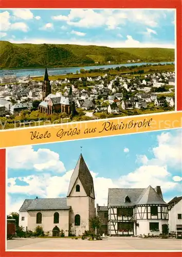 AK / Ansichtskarte  Rheinbrohl Panorama Kirche Rheinbrohl