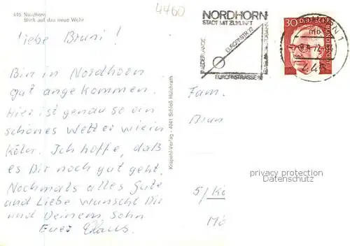 AK / Ansichtskarte  Nordhorn Neues Wehr Nordhorn