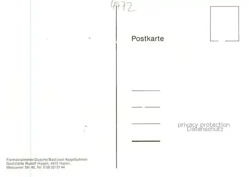 AK / Ansichtskarte  Haren_Ems Gaststaette Rudolf Hagen Haren_Ems