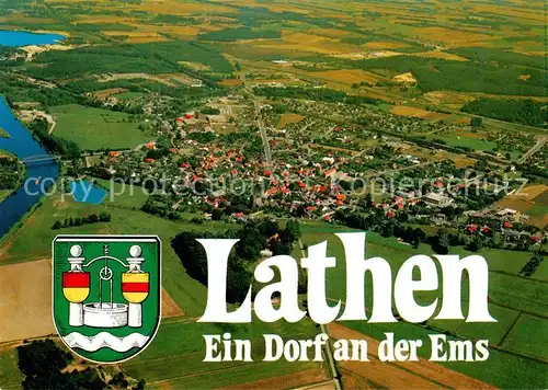 AK / Ansichtskarte  Lathen_Ems Fliegeraufnahme 