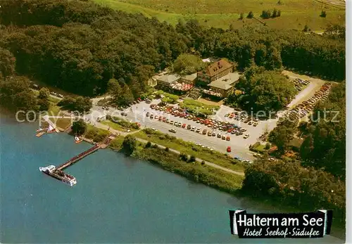 AK / Ansichtskarte  Haltern_See Hotel Seehof Suedufer Fliegeraufnahme Haltern See