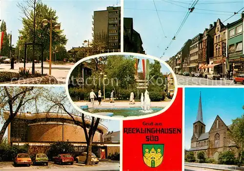 AK / Ansichtskarte 73870240 Recklinghausen__Westfalen Ortsansichten Halle Kirche Park 