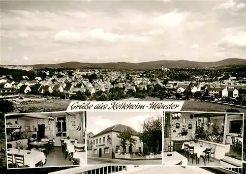 AK / Ansichtskarte  Kelkheim Panorama Gastwirtschaft zum Hohenstaufen Gastraeume Kelkheim