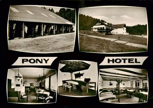 AK / Ansichtskarte 73870273 Hammelbach_Grasellenbach Pony Hotel Gassbachhof Stall Gastraeume 