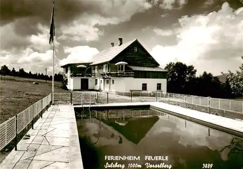 AK / Ansichtskarte  Sulzberg_Vorarlberg_AT Ferienheim Feuerle Schwimmbad 