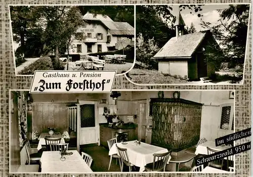 AK / Ansichtskarte  Haeg-Ehrsberg_Baden Gasthaus Pension Zum Forsthof Gaststube Kapelle 