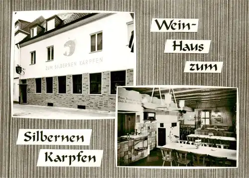 AK / Ansichtskarte 73870294 Wuerzburg_Bayern Weinhaus zum Silbernen Karpfen Gastraum 