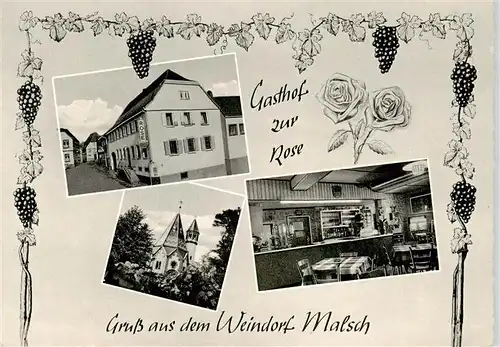 AK / Ansichtskarte  Malsch_Wiesloch_Heidelberg Gasthof zur Rose Gastraum 