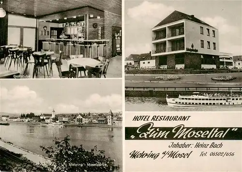 AK / Ansichtskarte 73870308 Mehring_Mosel Gaststube Hotel Restaurant Zum Moseltal Moselpartie Mehring Mosel