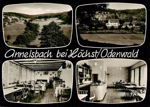 AK / Ansichtskarte  Annelsbach_Hoechst _Odenwald Panorama Pension Dornroeschen Gastraeume 