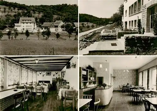 AK / Ansichtskarte  Annelsbach_Hoechst _Odenwald Gasthaus Pension Haus Dornroeschen Gastraeume 