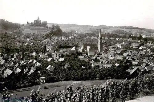 AK / Ansichtskarte  Kappelrodeck Panorama mit Kirche Kappelrodeck