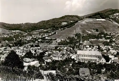 AK / Ansichtskarte  Kappelrodeck Panorama mit Kirche Kappelrodeck