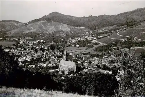 AK / Ansichtskarte  Kappelrodeck Panorama mit Kirche Kappelrodeck