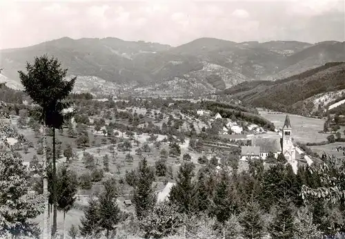 AK / Ansichtskarte  oedsbach_Oberkirch Panorama mit Kirche 