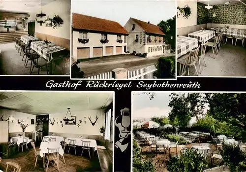 AK / Ansichtskarte 73870360 Seybothenreuth Gasthof Rueckriegel Gastraeume Gartenwirtschaft Seybothenreuth