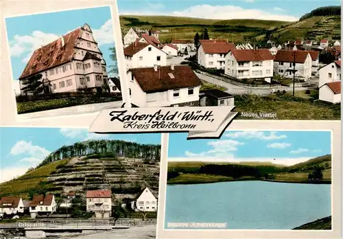AK / Ansichtskarte  Zaberfeld Schloss Neues Viertel Ortspartie Stausee Emetsklinge Zaberfeld