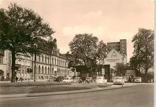 AK / Ansichtskarte 73870425 Gera Post und Hochhaus am Puschkinplatz Gera