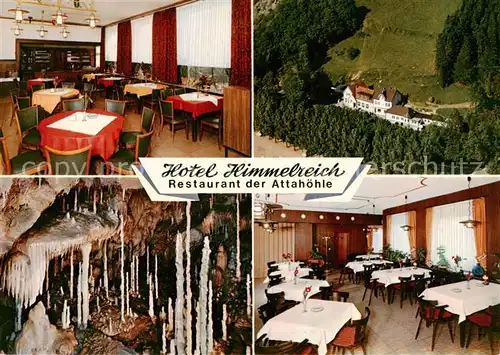 AK / Ansichtskarte 73870463 Attendorn Hotel Himmelreich Restaurant der Attahoehle Gastraeume Attendorn