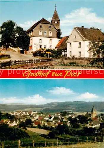 AK / Ansichtskarte 73870464 Helden_Attendorn Gasthof zur Post Panorama Helden Attendorn