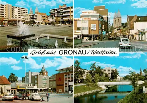 AK / Ansichtskarte  Gronau_Westfalen Stadtplatz Ortspartien Bruecke Gronau_Westfalen