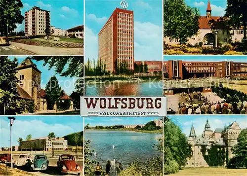 AK / Ansichtskarte  Wolfsburg Volkswagenstadt Teilansichten Schloss Wolfsburg