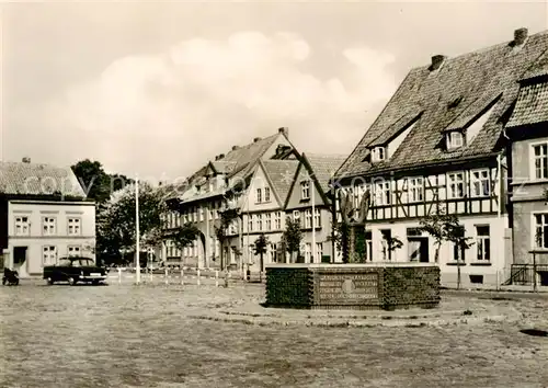 AK / Ansichtskarte  Barth_Osteebad Am Markt Brunnen 