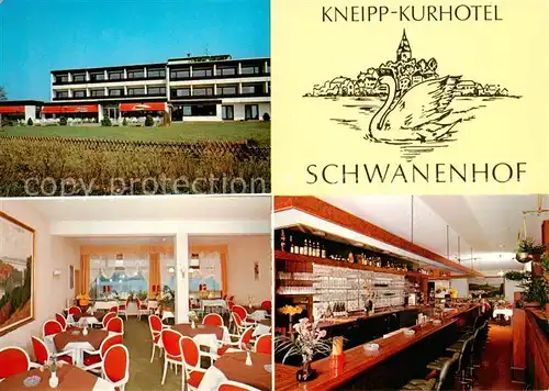 AK / Ansichtskarte 73870562 Moelln__Lauenburg Kneipp Kurhotel Schwanenhof Gastraum Bar 