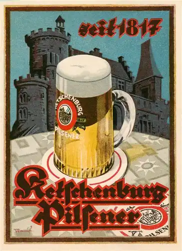 AK / Ansichtskarte 73870577 Stolberg_Rheinland Ketschenburg Pilsener Bier-Werbung Stolberg_Rheinland