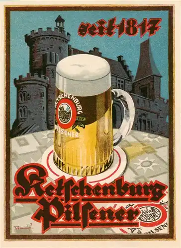 AK / Ansichtskarte  Stolberg_Rheinland Ketschenburg Pilsener Bier-Werbung Stolberg_Rheinland