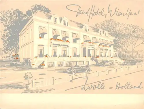 AK / Ansichtskarte 73870599 Zwolle_Overijssel Grand Hotel Wientjes Kuenstlerkarte Zwolle_Overijssel