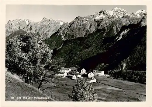 AK / Ansichtskarte  Bos-cha_Guarda_GR Panorama mit Pisocgruppe Alpen Schweizer Nationalpark Unterengadin 