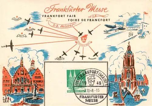 AK / Ansichtskarte  Frankfurt_Main Frankfurter Messe Sonderstempel Kuenstlerkarte Frankfurt Main