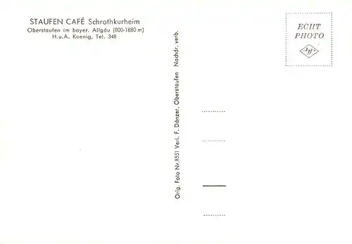 AK / Ansichtskarte  Oberstaufen Staufen Café Schrothkurheim Oberstaufen