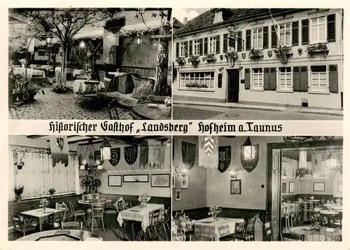 AK / Ansichtskarte  Hofheim_Taunus Historischer Gasthof Landsberg Gaststube Hofheim Taunus