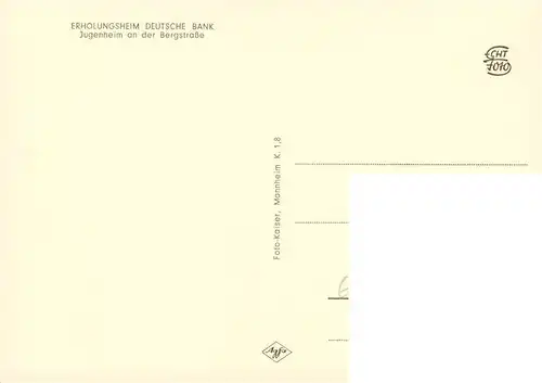 AK / Ansichtskarte  Jugenheim_Seeheim-Jugenheim Erholungsheim Deutsche Bank Jugenheim