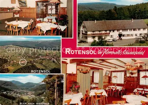 AK / Ansichtskarte 73870768 Rotensol Gasthaus Pension Lamm Gastraeume Fliegeraufnahme Panorama Rotensol