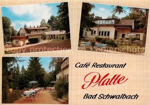 AK / Ansichtskarte  Bad_Schwalbach Cafe Restaurant Platte Park Terrasse Bad_Schwalbach