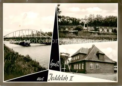 AK / Ansichtskarte  Jeddeloh_Oldenburg Gasthof Zum goldenen Anker Frachter Mauer 