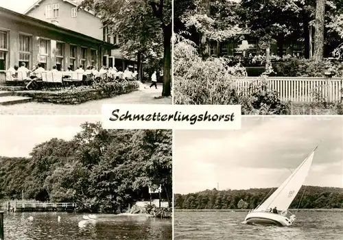 AK / Ansichtskarte 73870832 Koepenick_Coepenick Gasthaus Schmetterlingshorst Seepartie Segelboot 