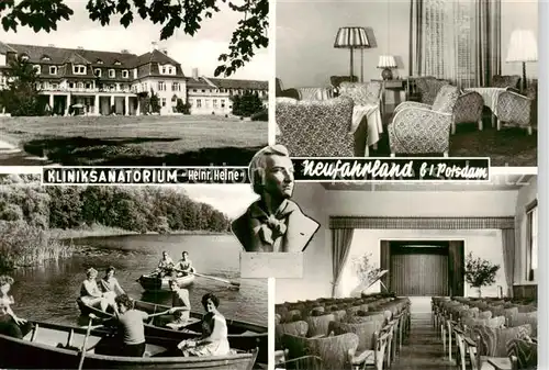 AK / Ansichtskarte  Neufahrland Kliniksanatorium Heinrich Heine Haupthaus Schreibzimmer Bootspartie Kultursaal Neufahrland