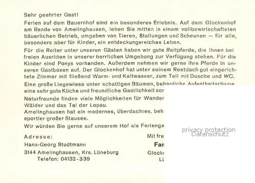 AK / Ansichtskarte  Amelinghausen_Lueneburger_Heide Glockenhof Reiter Teilansichten Amelinghausen_Lueneburger