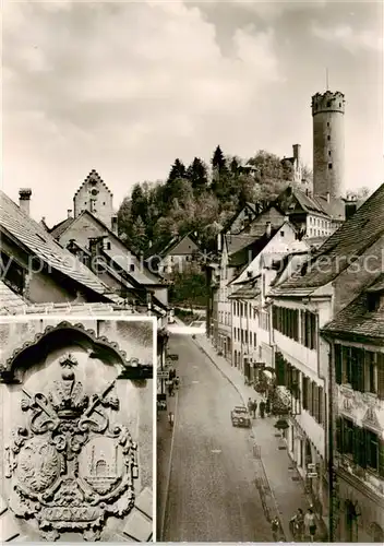 AK / Ansichtskarte  Ravensburg__Wuerttemberg Marktstrasse mit Obertor Veitsburg und Mehlsack 