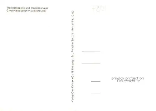 AK / Ansichtskarte  Glottertal_Schwarzwald Trachtenkapelle und Trachtengruppe 