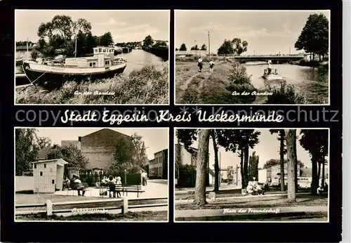 AK / Ansichtskarte  Eggesin An der Randow Bahnhofstrasse Platz der Freundschaft Eggesin