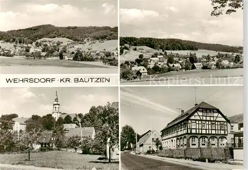 AK / Ansichtskarte  Wehrsdorf_Sachsen Panorama Kirche Fachwerkhaus Wehrsdorf Sachsen