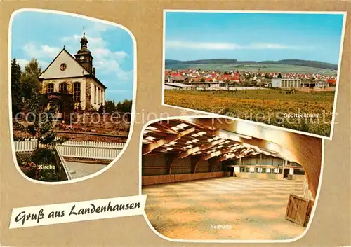 AK / Ansichtskarte 73870938 Landenhausen Kirche Sportzentrum Reithalle Landenhausen
