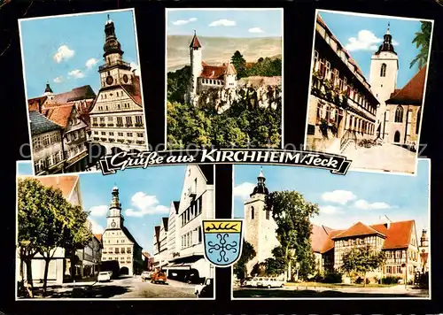 AK / Ansichtskarte 73870941 Kirchheim__Teck Rathaus Schloss Kirche Ortspartien 